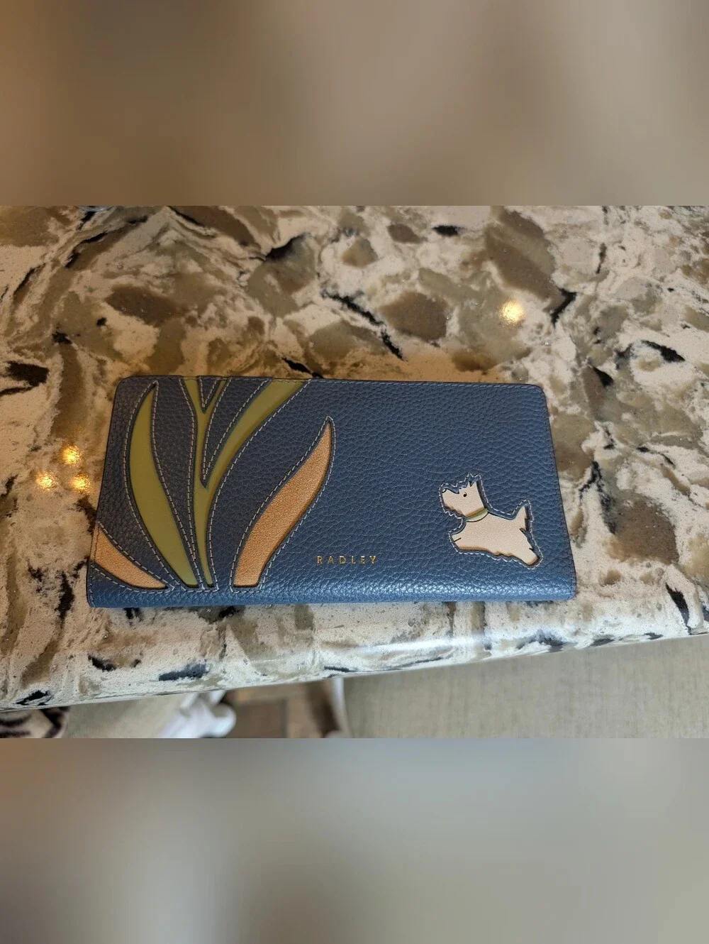 RADLEY LONDON Among The Trees Large Bifold Wallet French Blue Like New